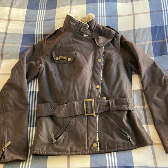 Barbour International Matlock Shearling jacket US size 4 - Picture 6 of 6